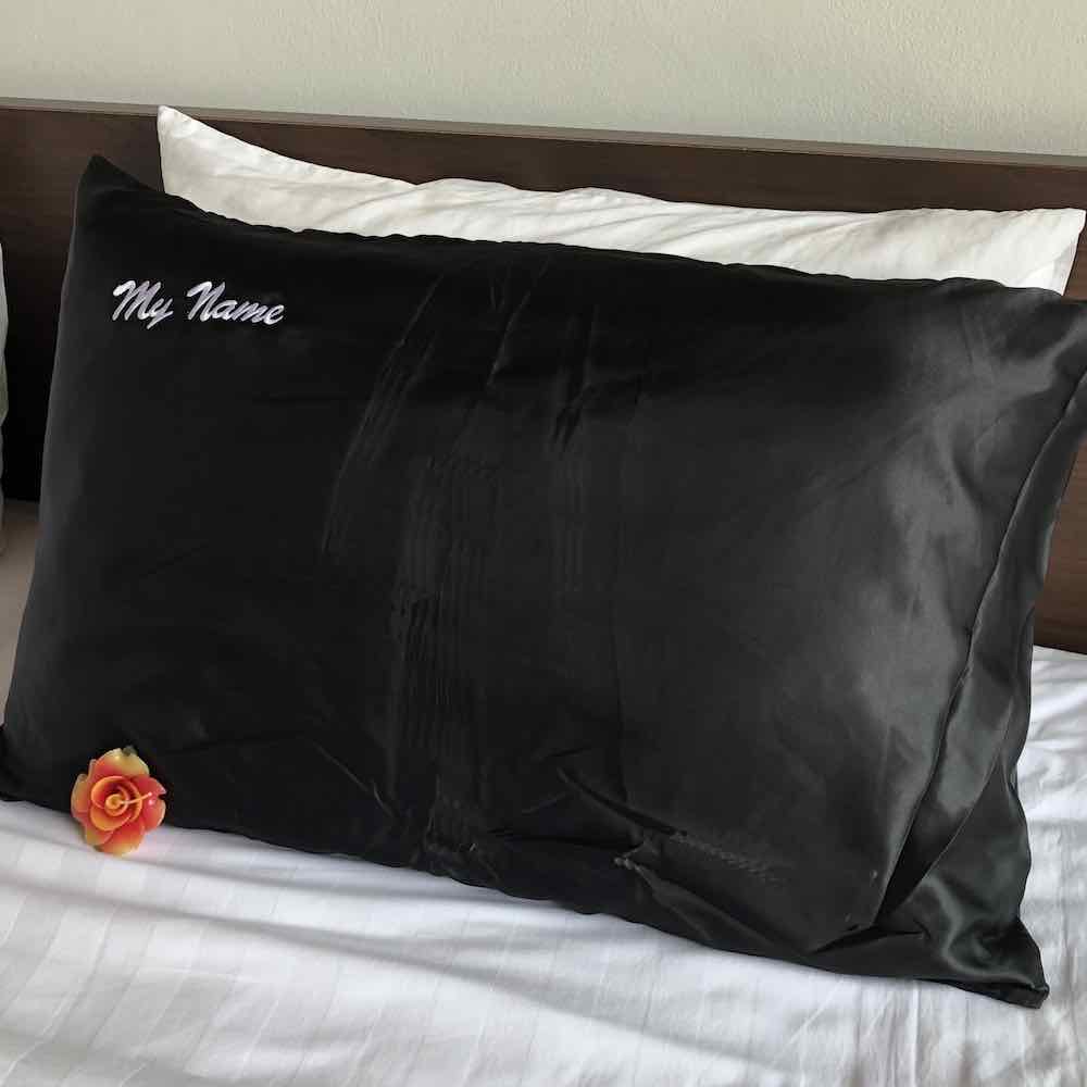 Have Your Name Monogrammed On Your Silk Pillowcase